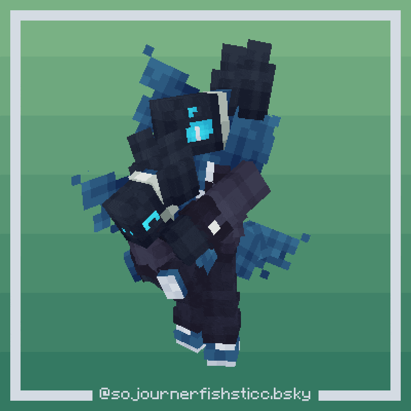 commission for @seabassreels.bsky.social, with their plushie self!